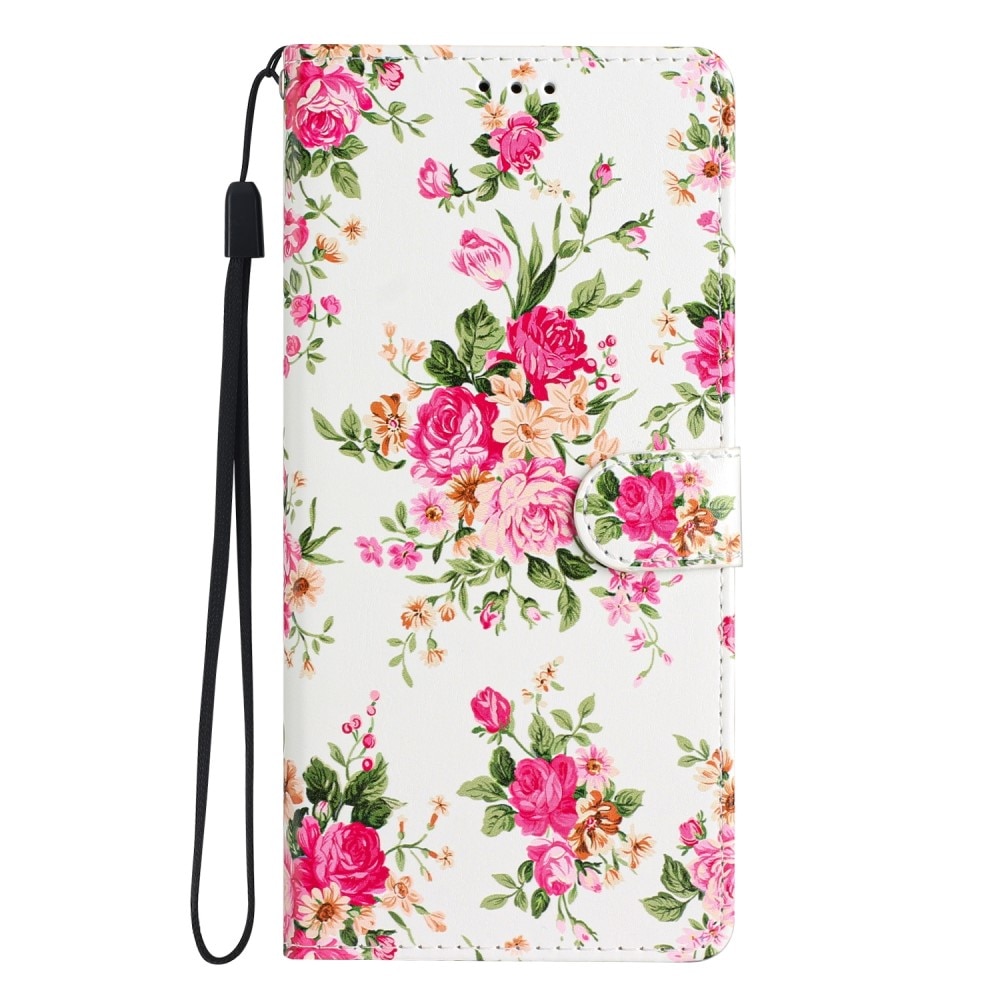 Samsung Galaxy A15 Handytasche pinke Blumen