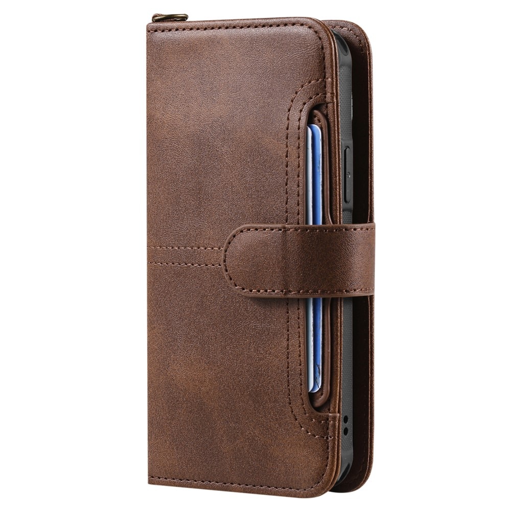 iPhone 15 Pro Magnet Leather Wallet braun