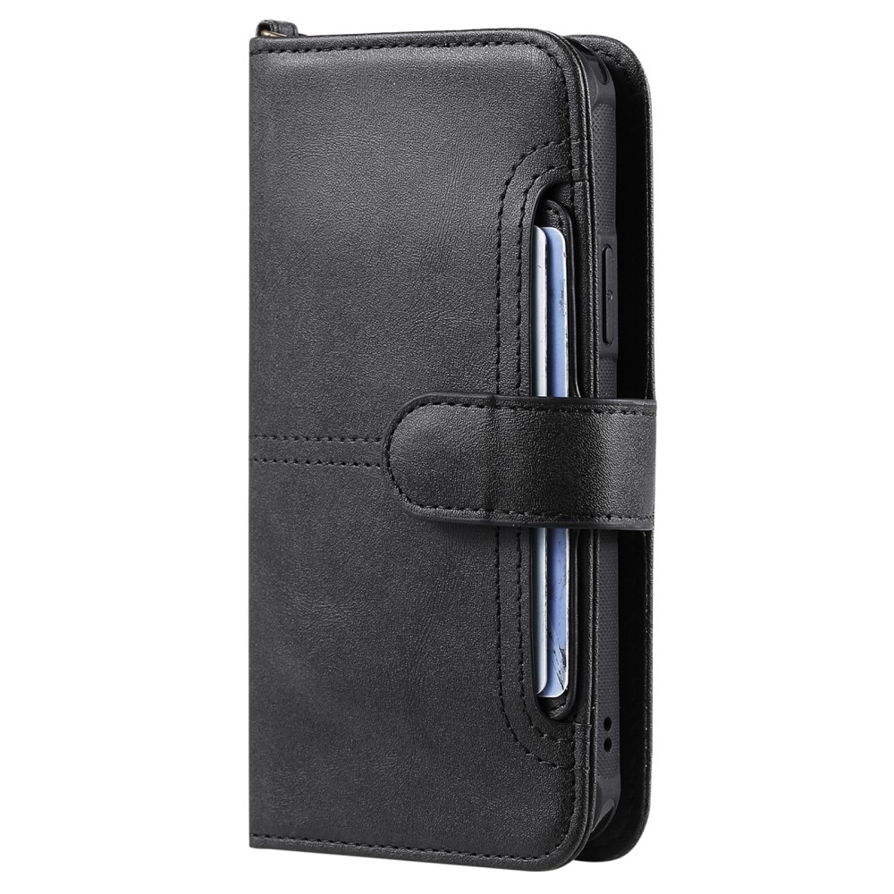 iPhone 15 Magnet Leather Wallet schwarz