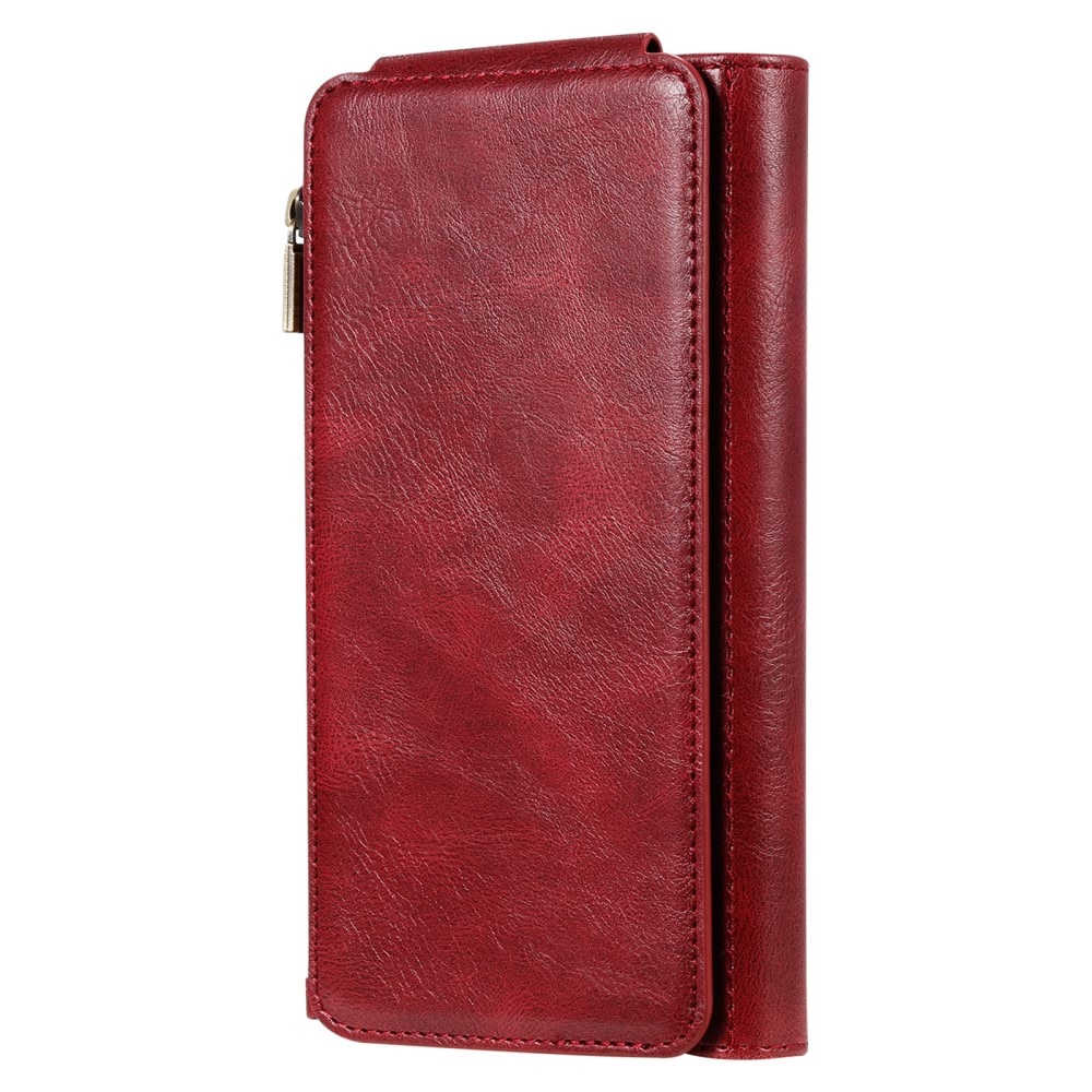 iPhone 15 Magnet Leather Multi-Wallet rot