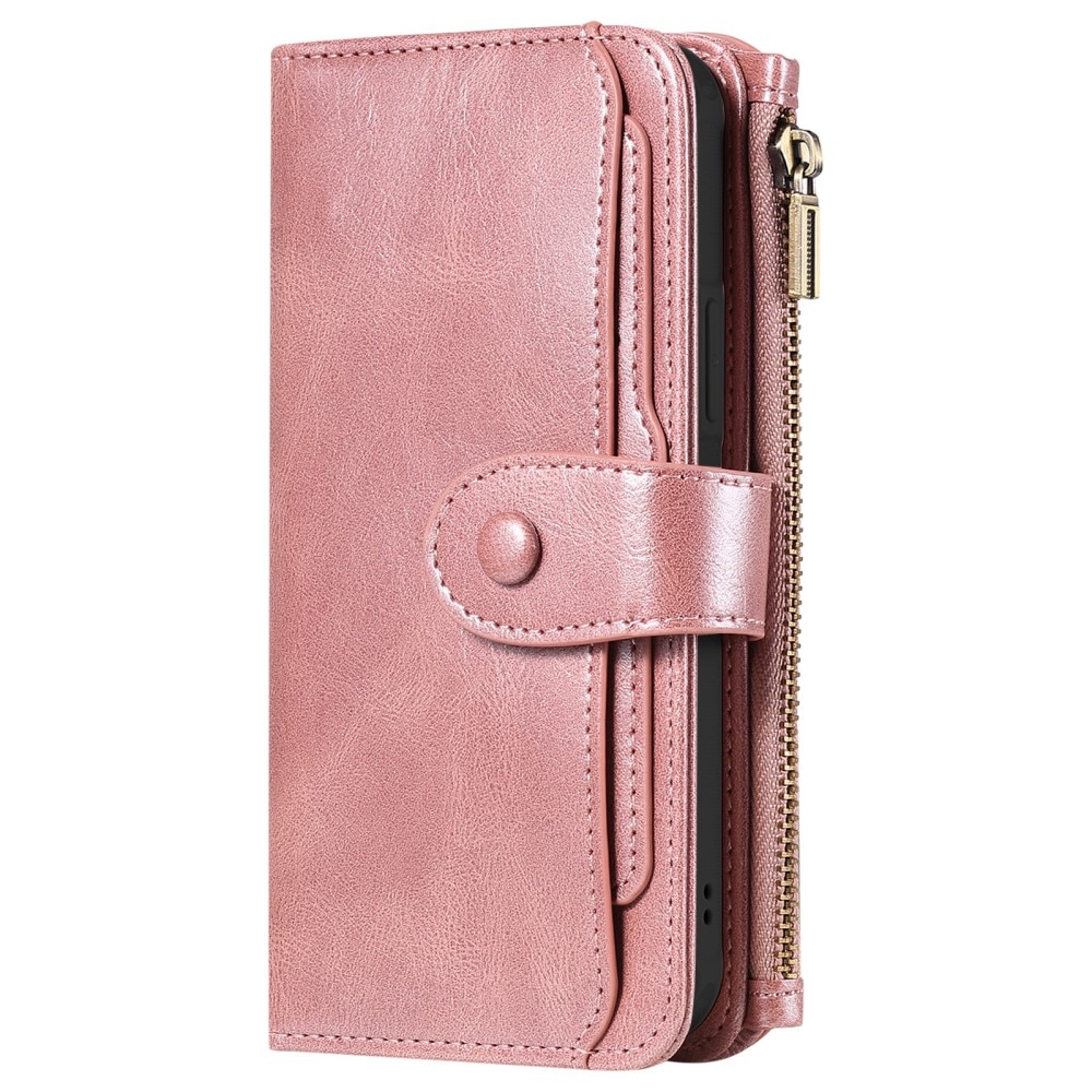 iPhone 15 Magnet Leather Multi-Wallet rosa