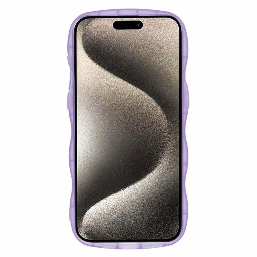 iPhone 15 Pro Max Glitzerhülle Wavy Edge lila