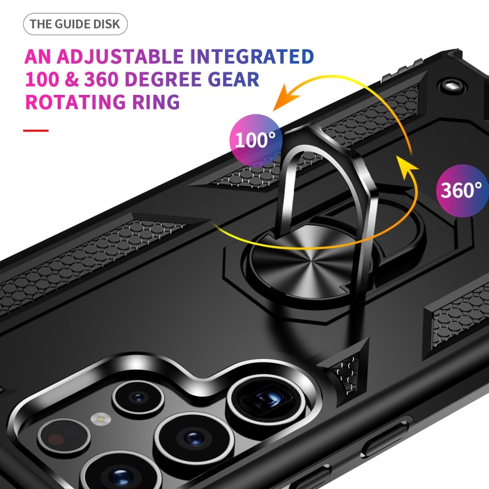 Samsung Galaxy S24 Ultra Hybrid-Hülle Tech Ring schwarz