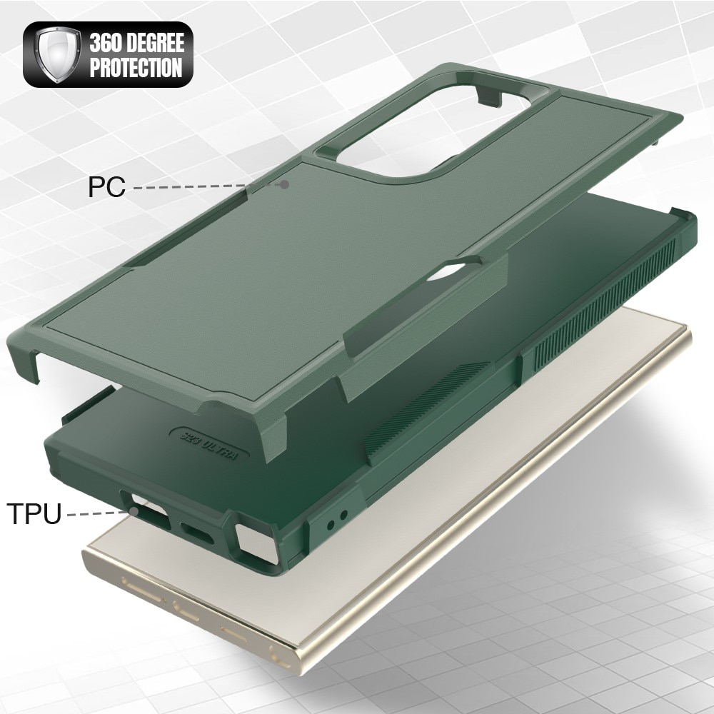 Samsung Galaxy S24 Ultra Off-road Hybrid-Hülle grün