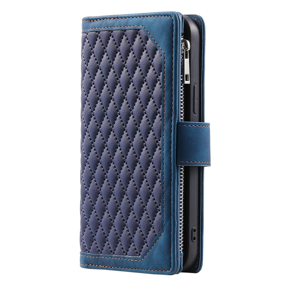 Samsung Galaxy A55 Brieftasche Hülle Quilted Blau