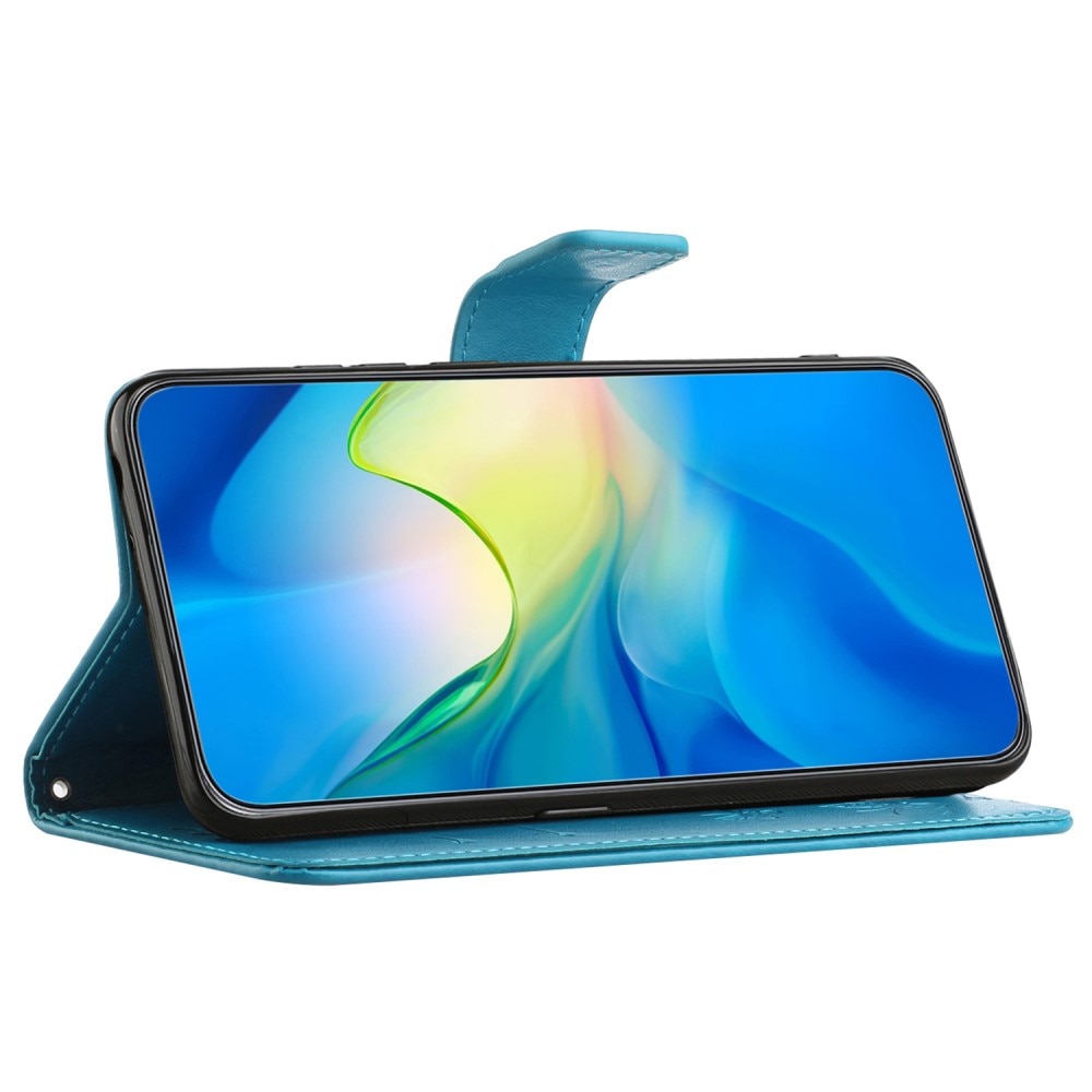 Samsung Galaxy A55 Handyhülle mit Schmetterlingsmuster, blau