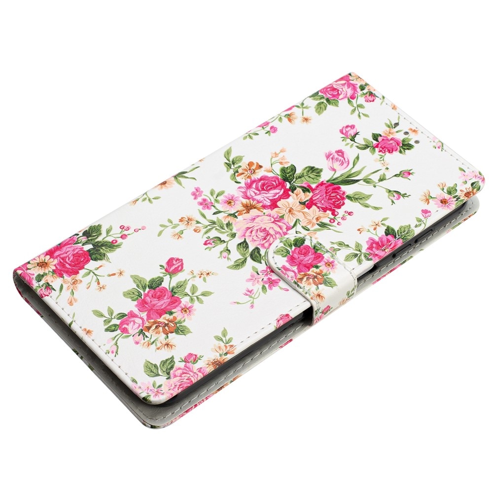 Samsung Galaxy A55 Handytasche pinke Blumen