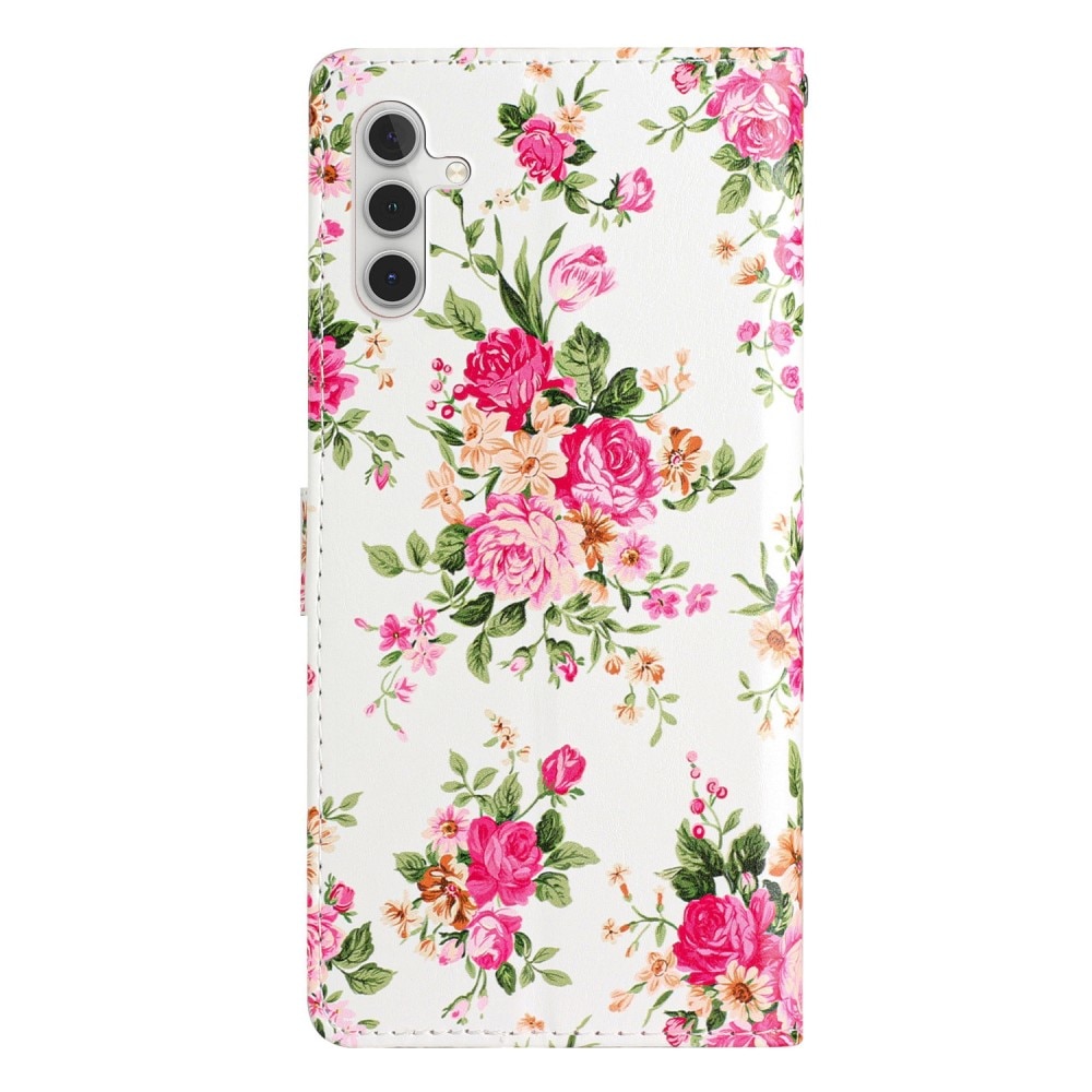 Samsung Galaxy A55 Handytasche pinke Blumen