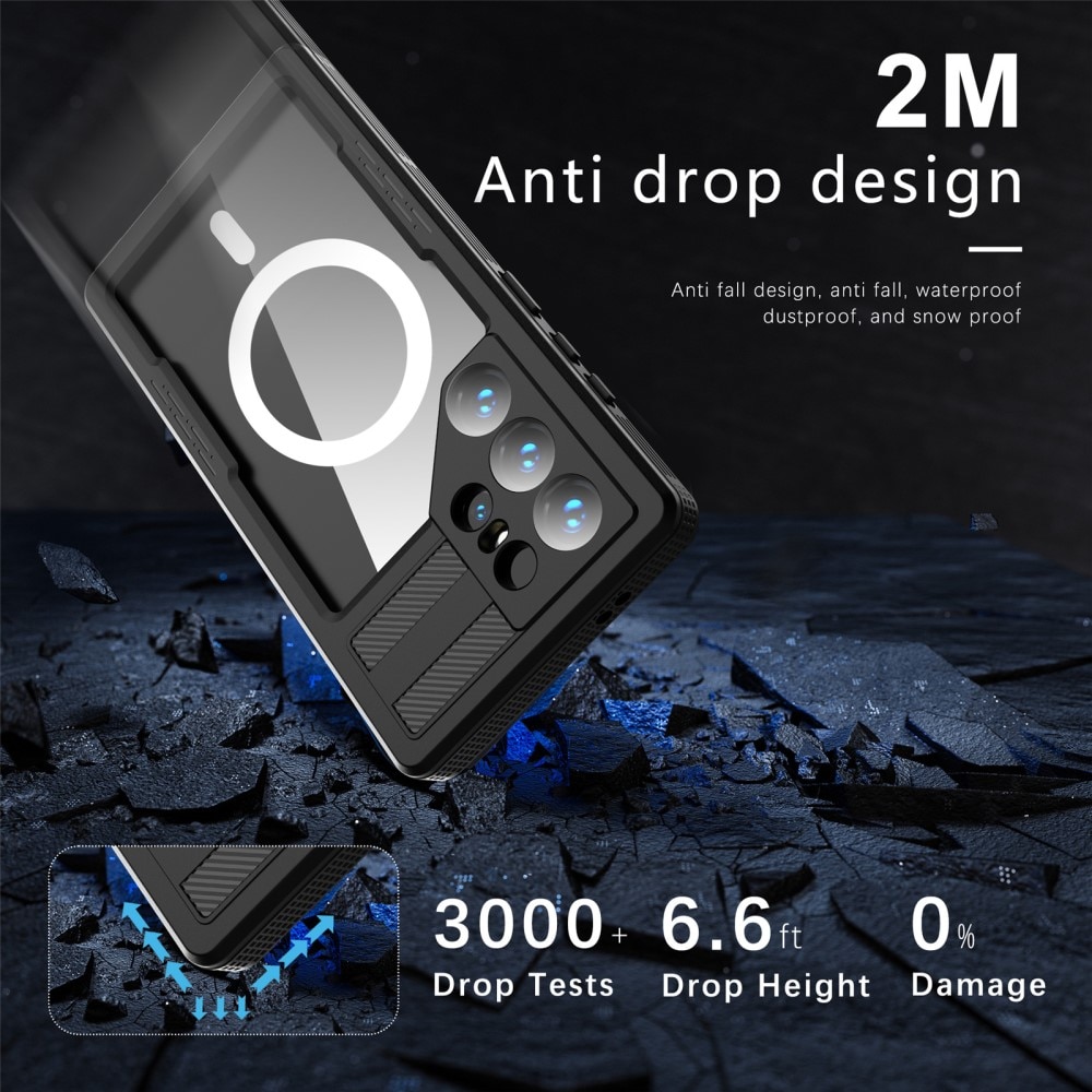 REDPEPPER Samsung Galaxy S24 Ultra Wasserdichte Hülle MagSafe durchsichtig