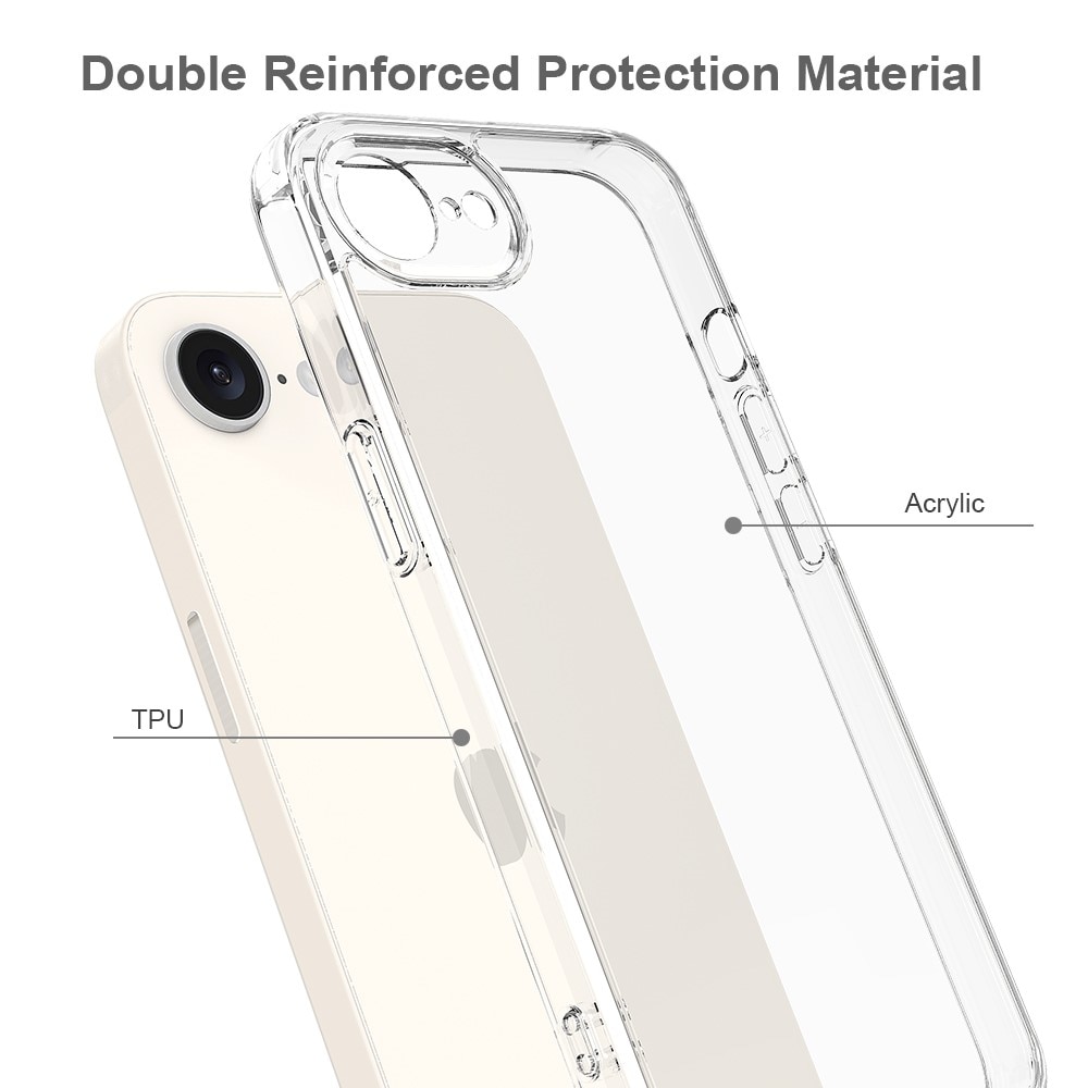 iPhone SE (2024) Hybrid-Hülle, durchsichtig