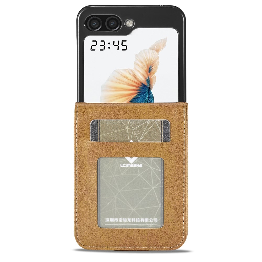 Portemonnaie-Hülle Samsung Galaxy Z Flip 6 cognac