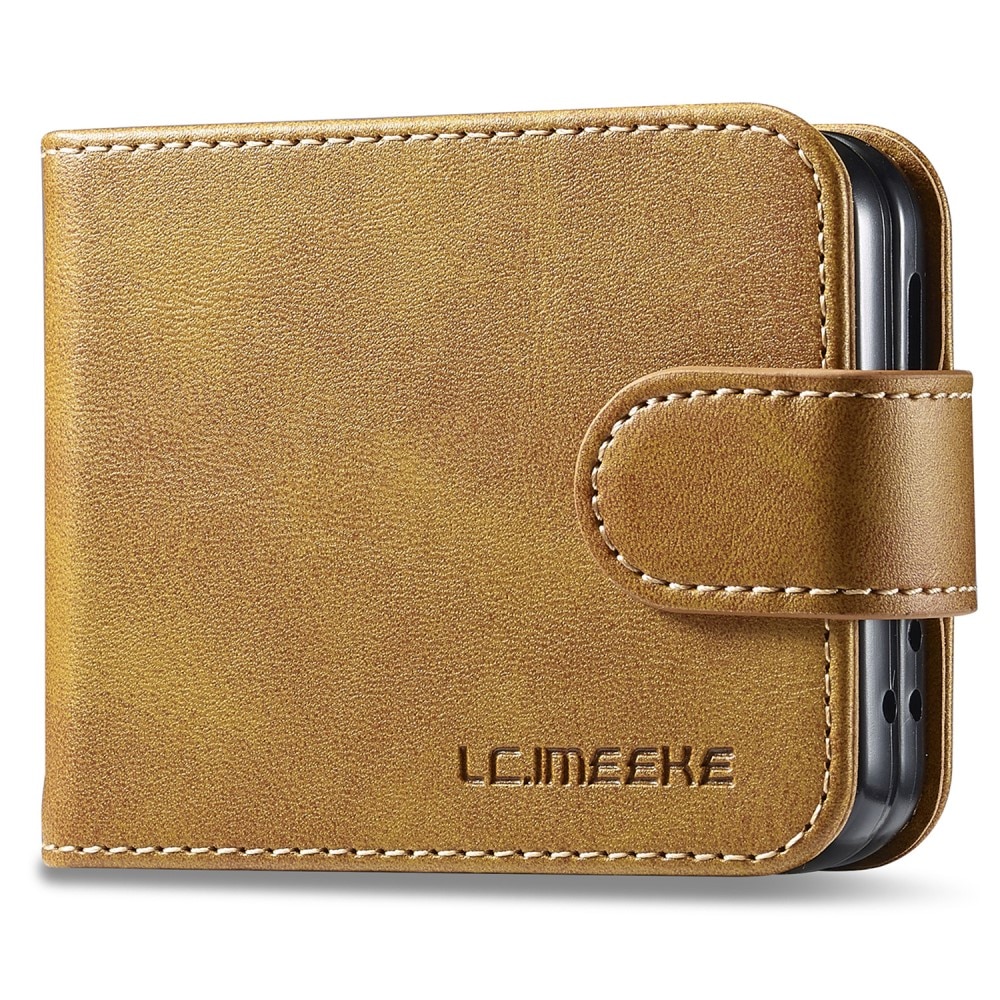 Portemonnaie-Hülle Samsung Galaxy Z Flip 6 cognac