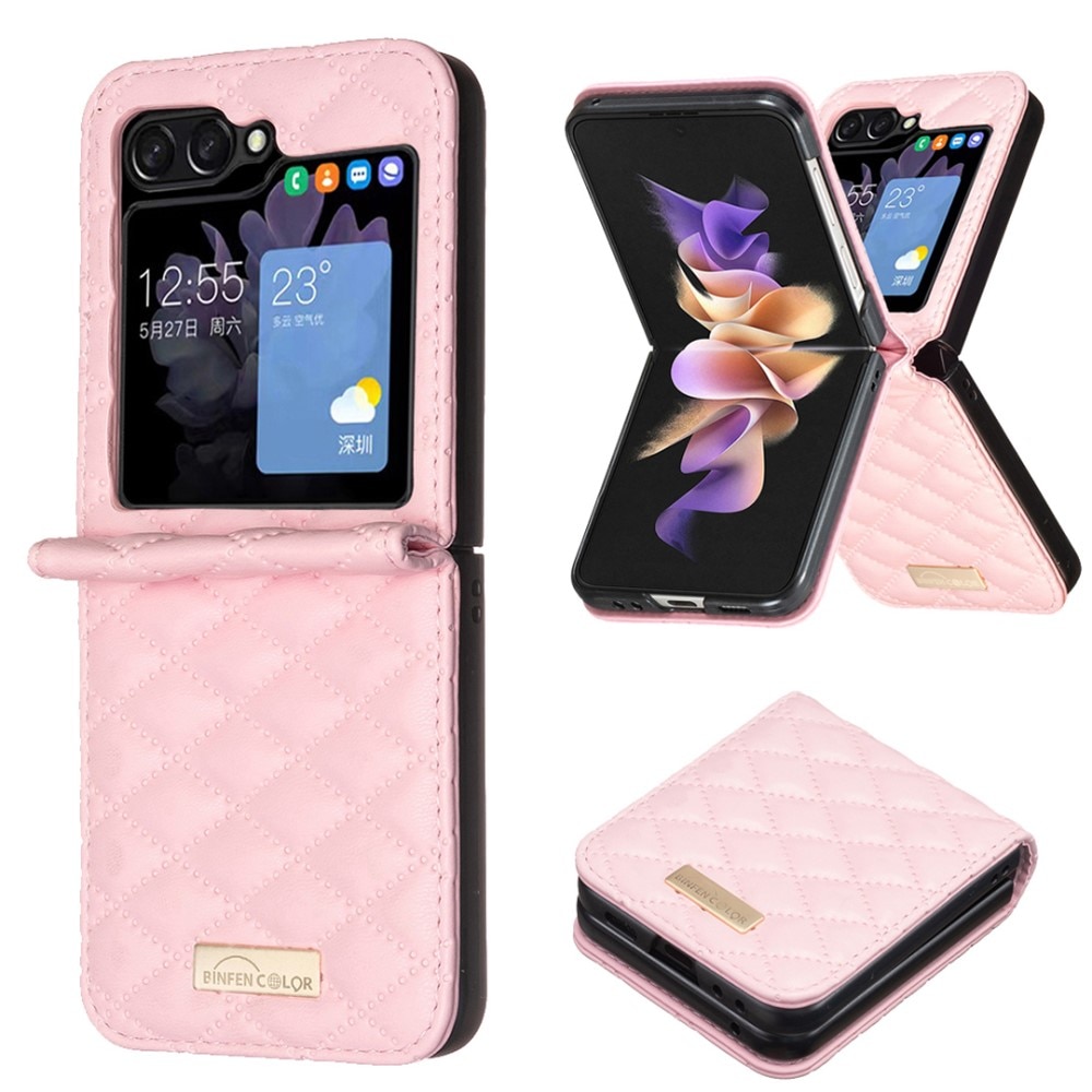 Samsung Galaxy Z Flip 6 Handytasche Quilted rosa