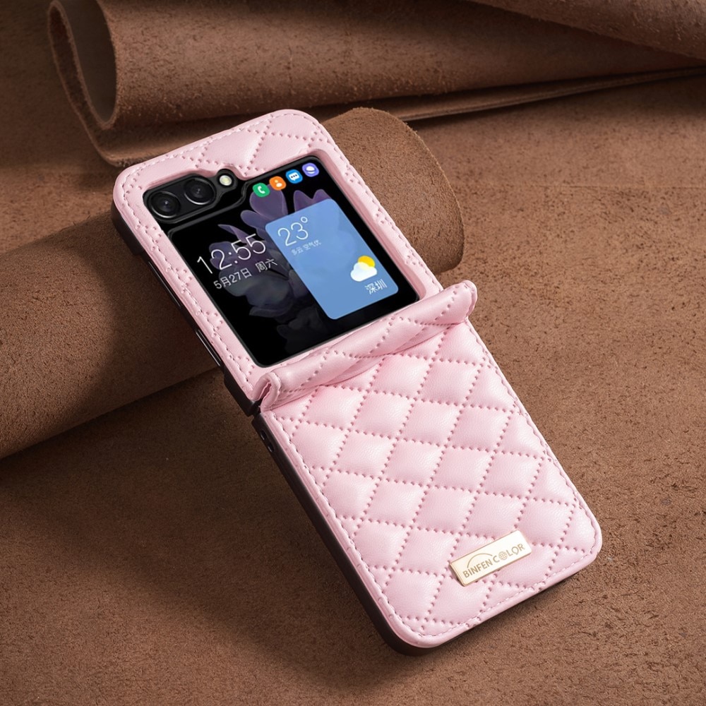 Samsung Galaxy Z Flip 6 Handytasche Quilted rosa