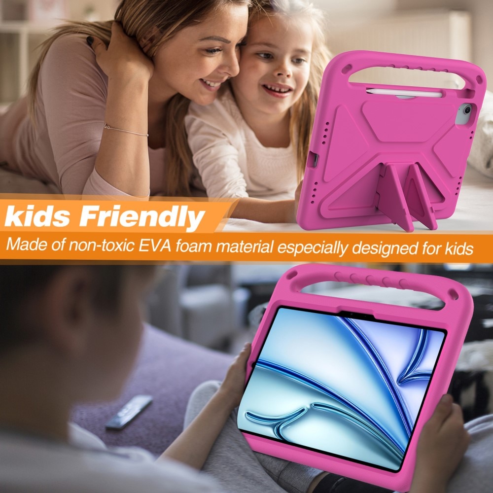 EVA-Hülle für iPad Air 11 6th Gen (2024) mit Haltegriff rosa