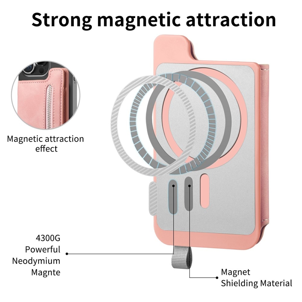 MagSafe RFID-Kartenhalter mit Ständer rosa