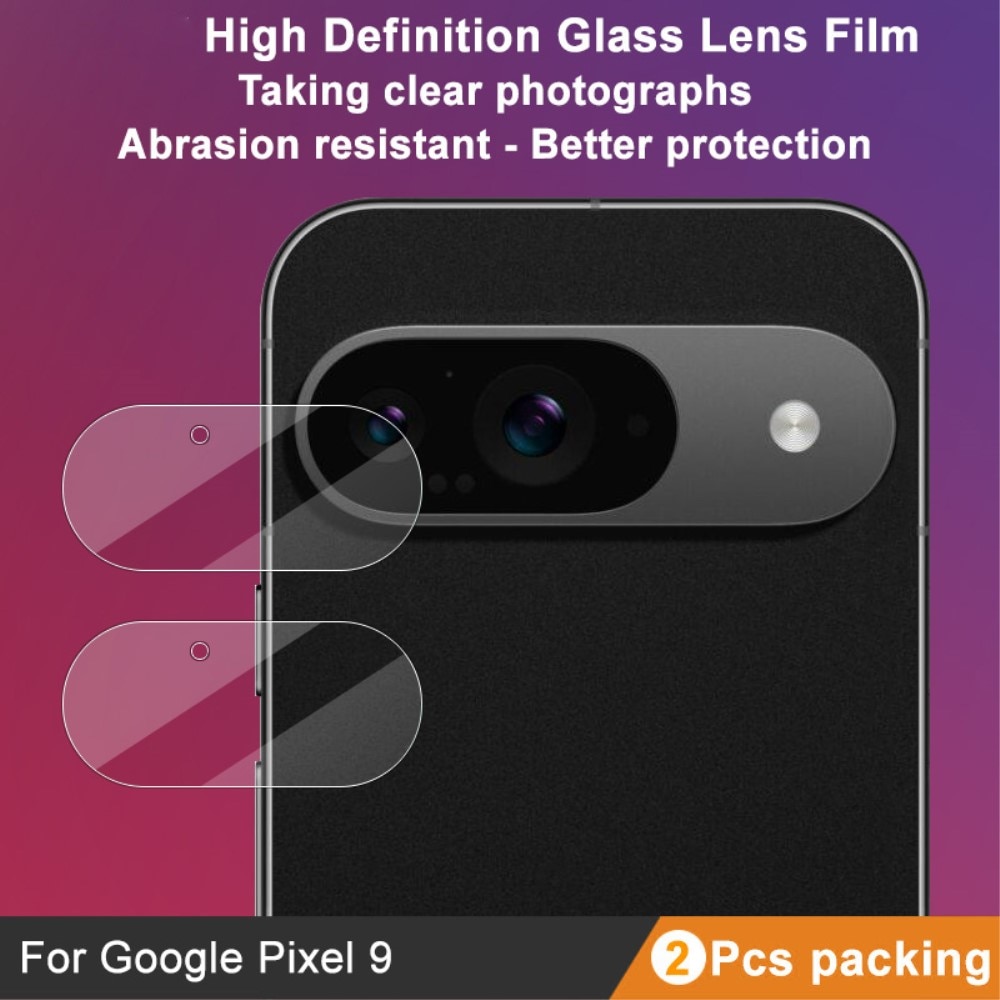 Panzerglas für Kamera 0.2mm Google Pixel 9 (2 Stück) transparent