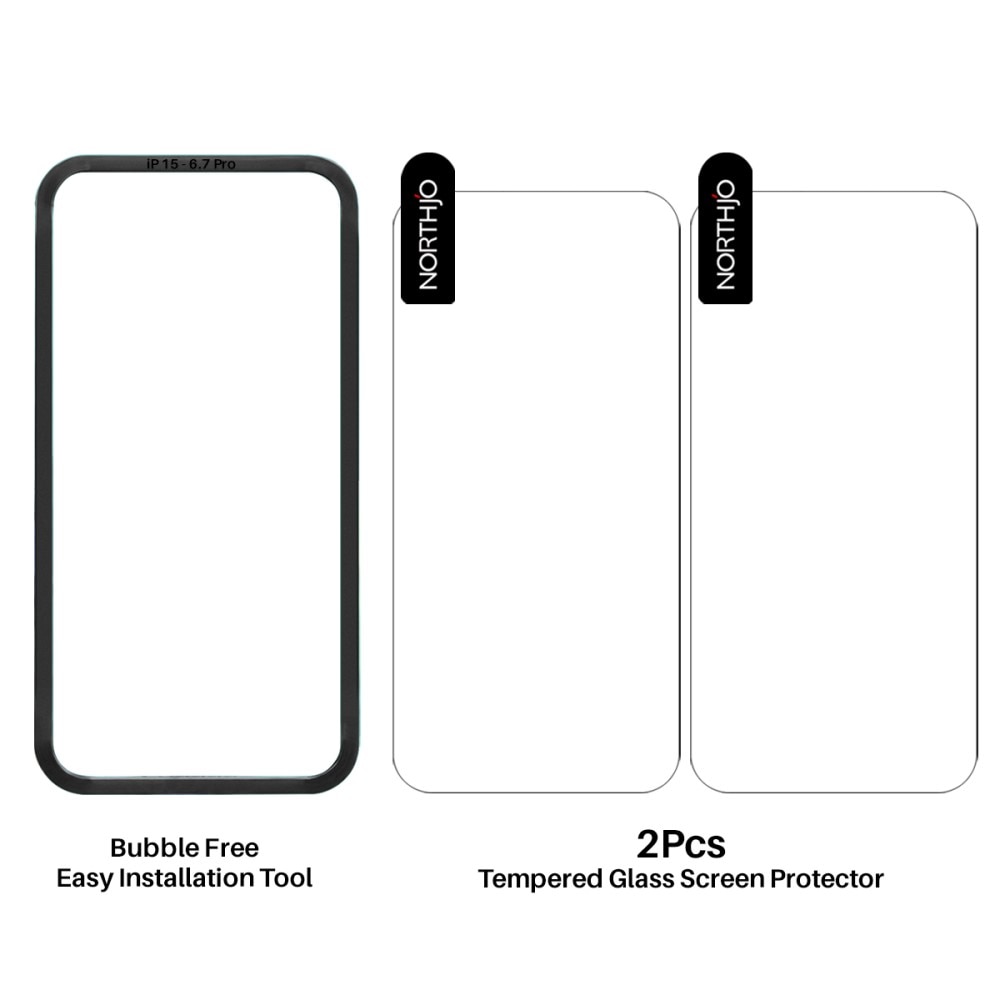 iPhone 16 Pro Max Displayschutz Panzerglas mit Montagerahmen (2 Stück)