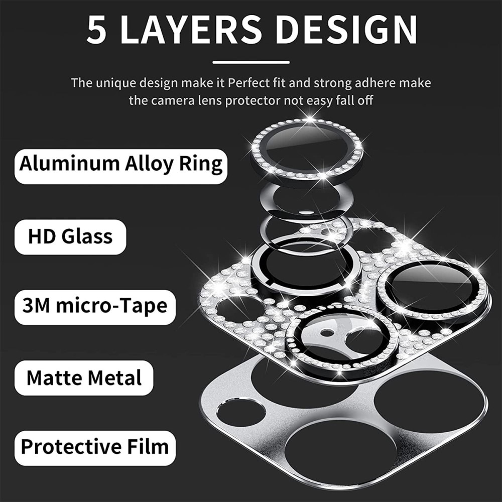 Hat Prince Glitter Kameraschutz Aluminium+Panzerglas iPhone 12 Pro Max gold