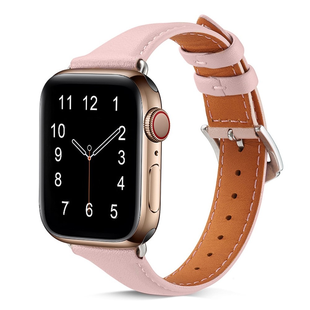 Apple Watch 38mm Slim Lederarmband rosa