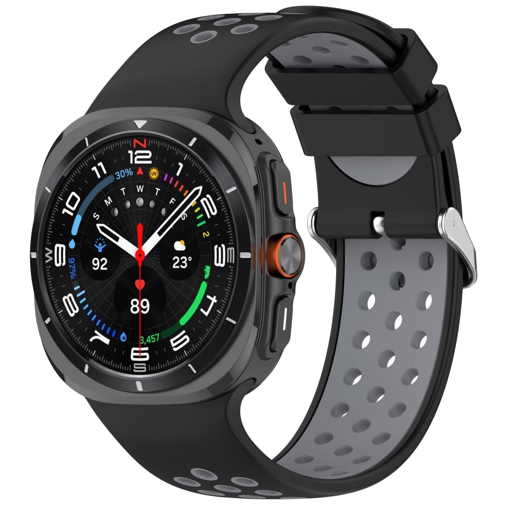 Samsung Galaxy Watch Ultra 47mm Sport Armband aus Silikon schwarz