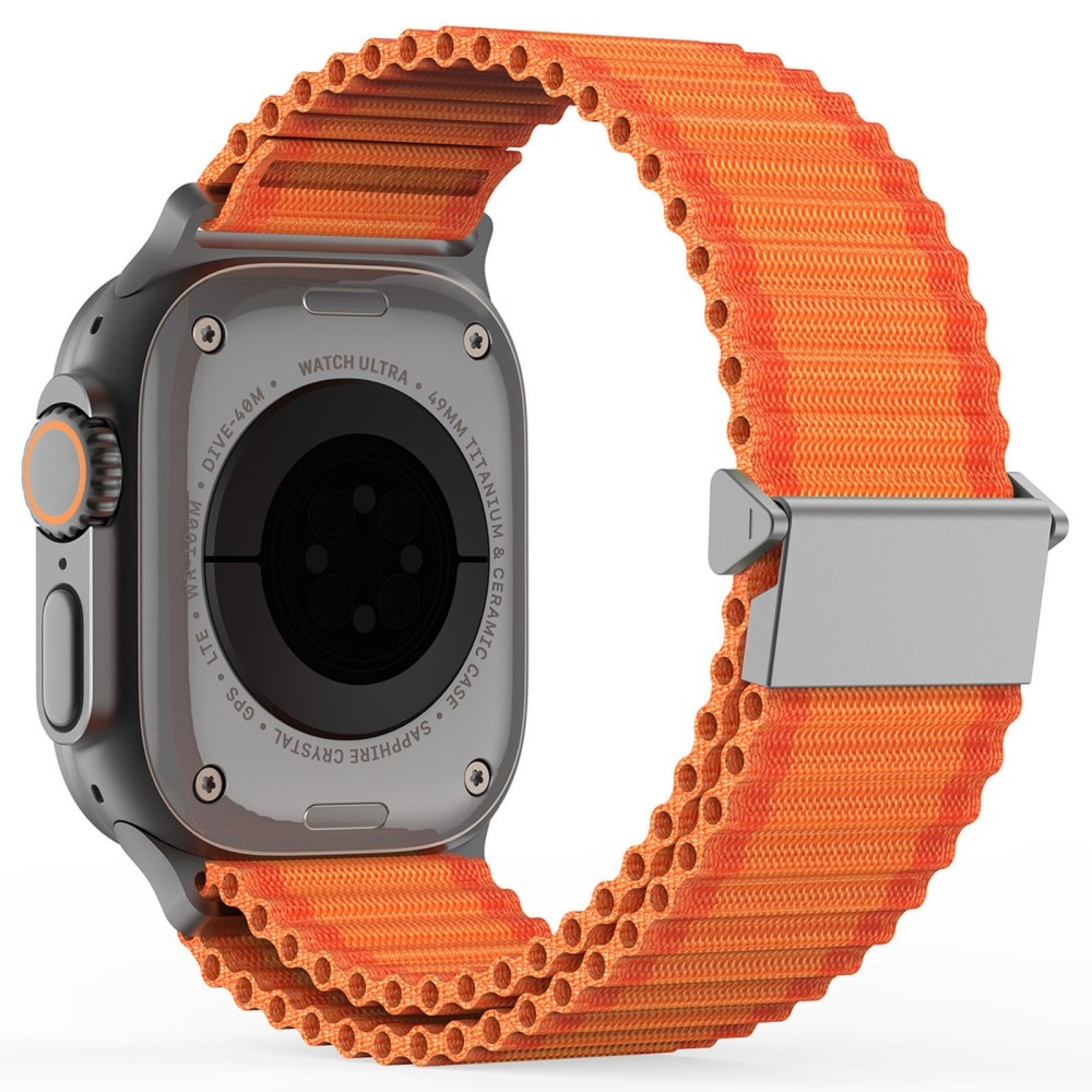 Apple Watch SE 44mm Active Nylon Armband orange