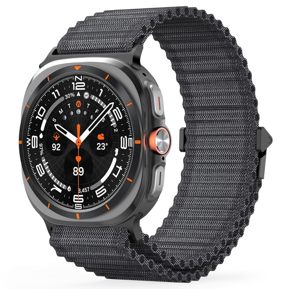 Samsung Galaxy Watch Ultra 47mm Active Nylon Armband grau