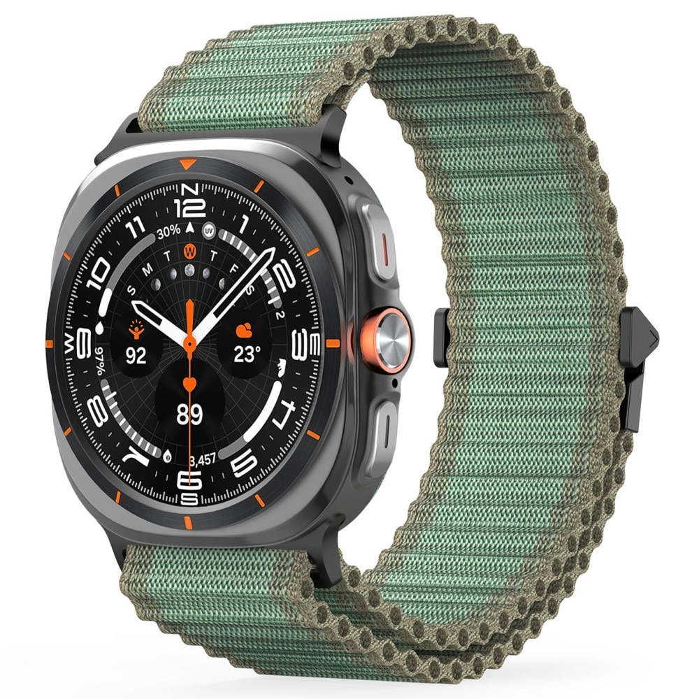 Samsung Galaxy Watch Ultra 47mm Active Nylon Armband grün