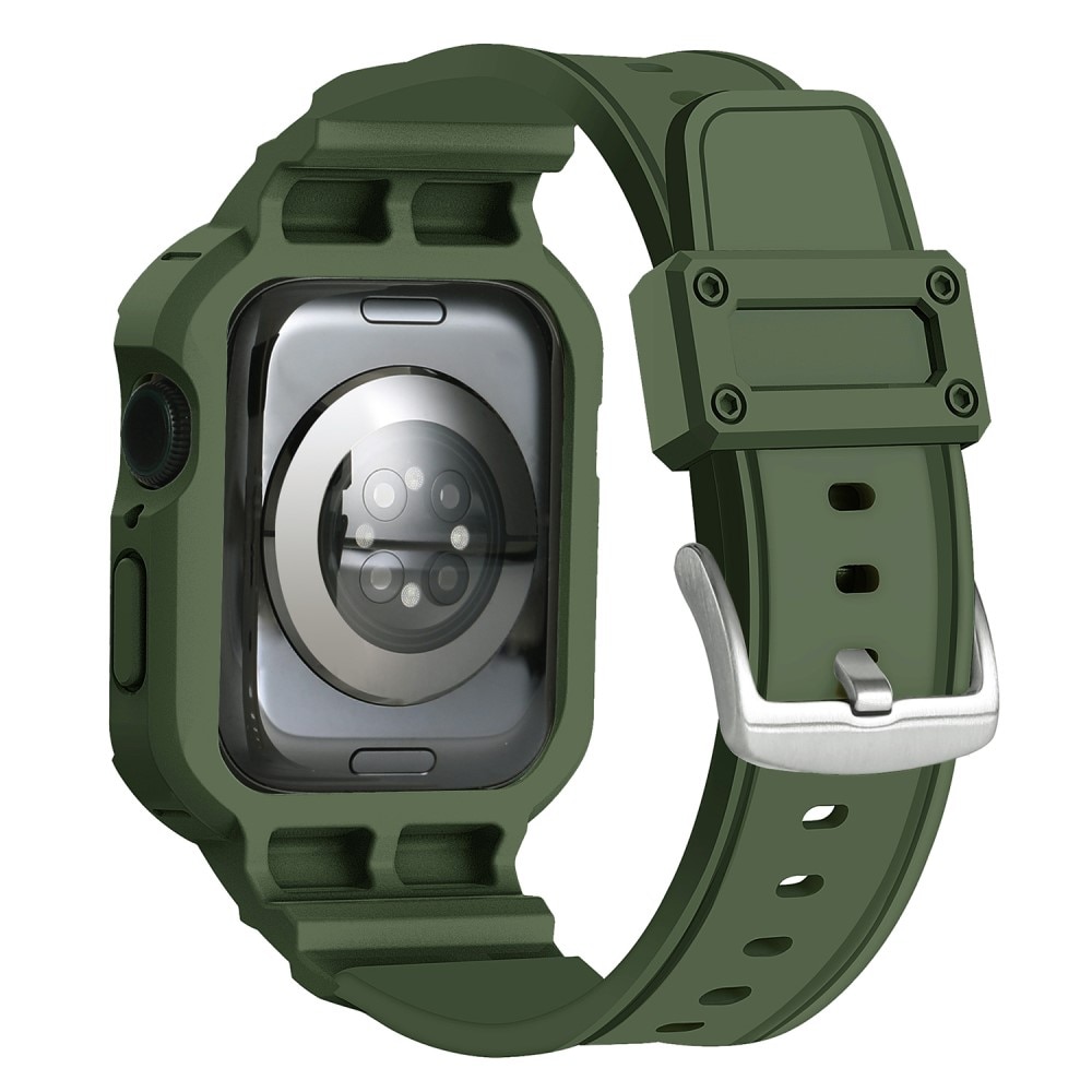 Apple Watch Series 10 46mm Adventure Hülle + Armband dunkelgrün