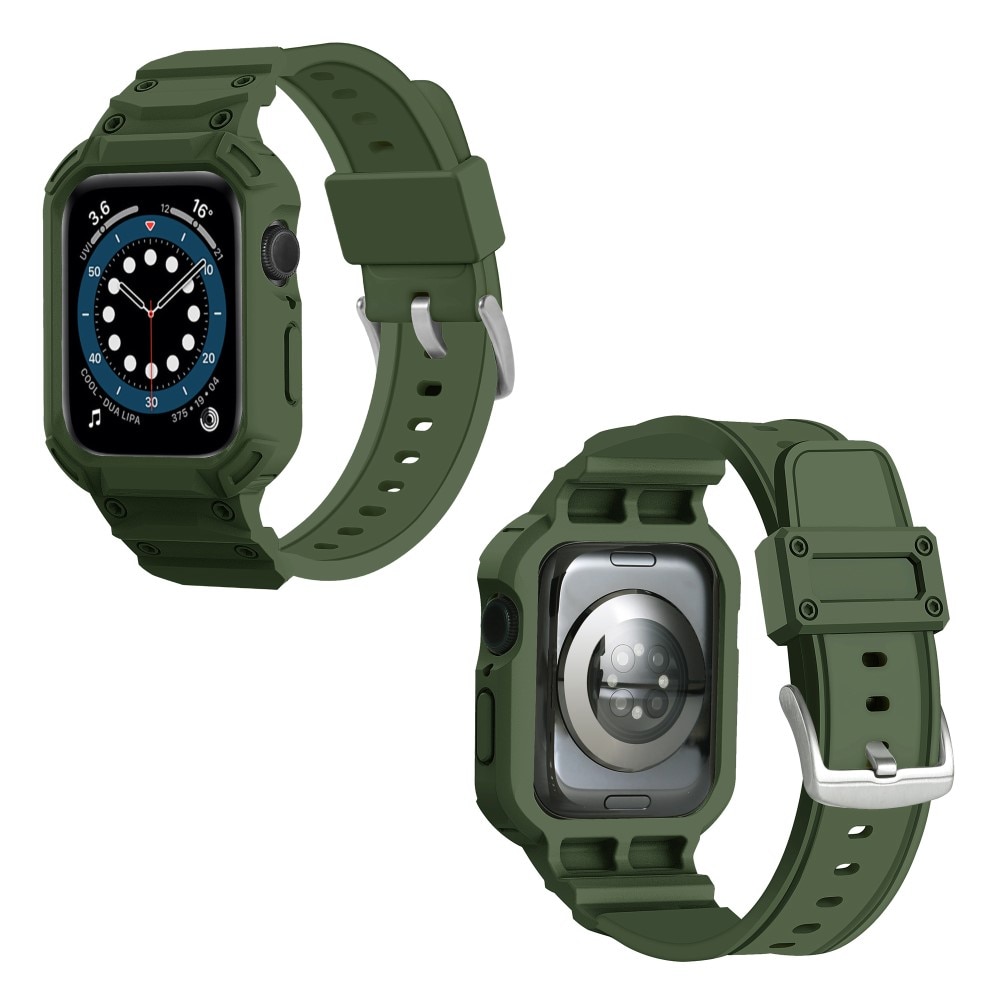 Apple Watch Series 10 46mm Adventure Hülle + Armband dunkelgrün