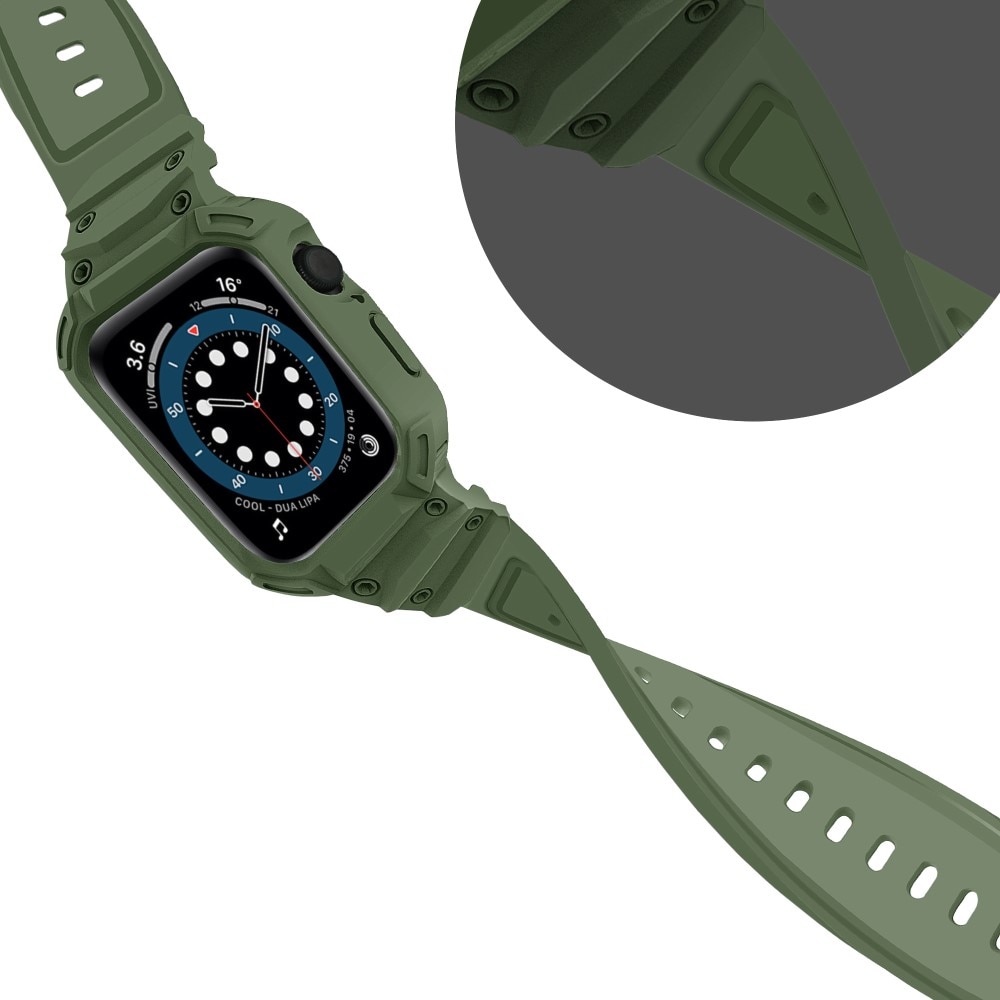 Apple Watch Series 10 46mm Adventure Hülle + Armband dunkelgrün