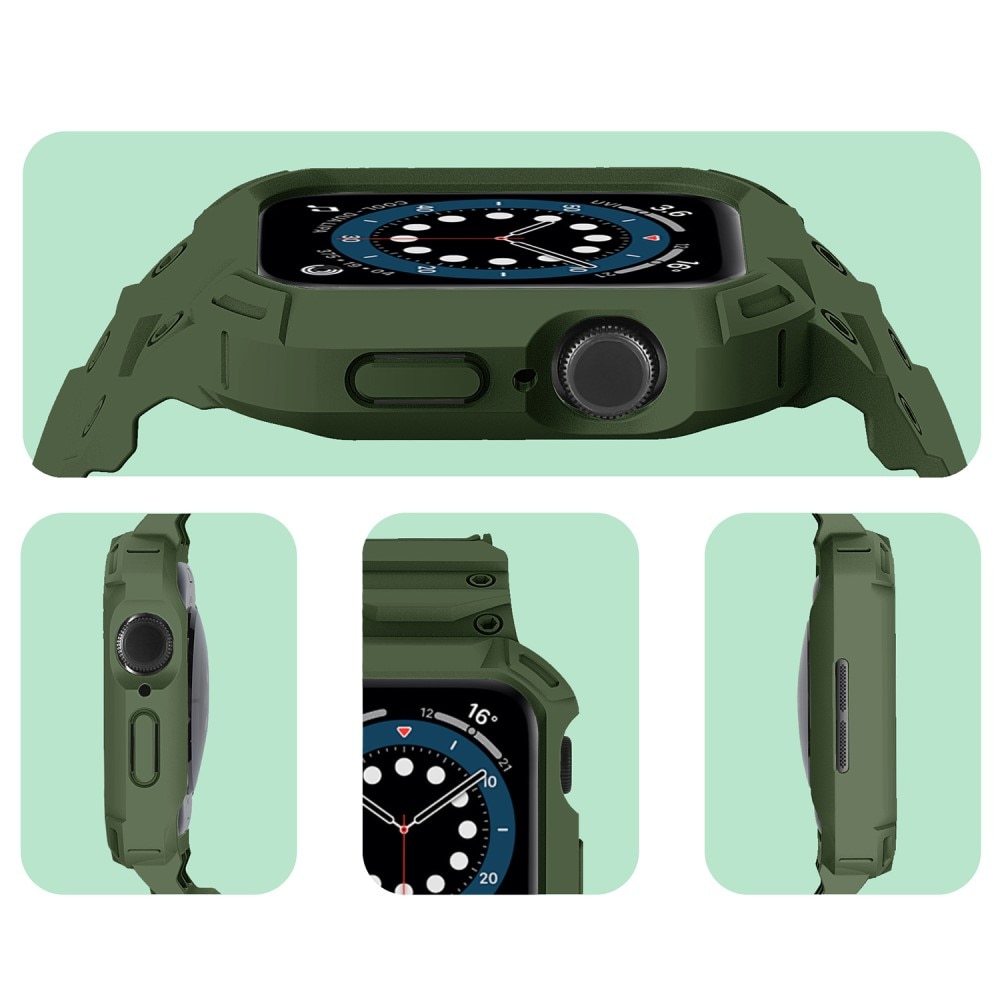 Apple Watch Series 10 46mm Adventure Hülle + Armband dunkelgrün