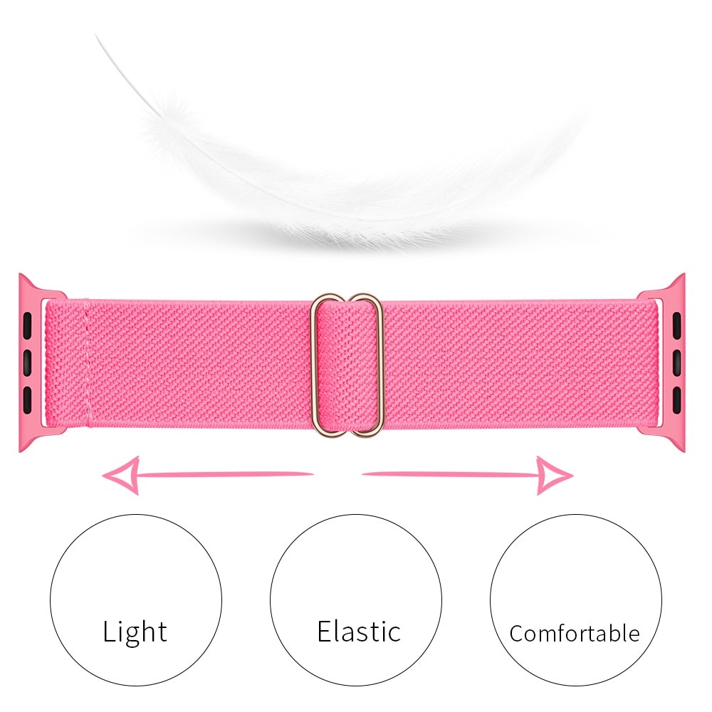 Apple Watch 41mm Series 9 Elastisches Nylon-Armband fuchsie