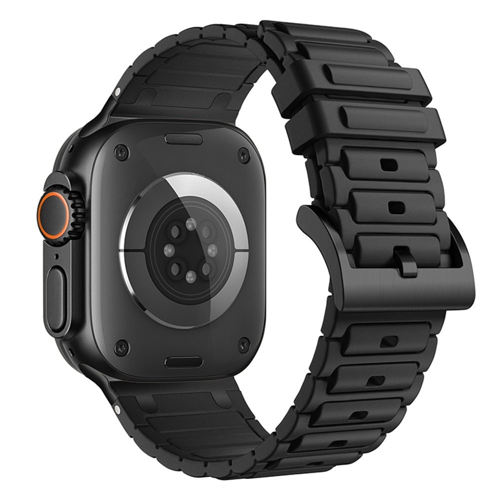 Apple Watch SE 44mm Tough Silicone Strap, Schwarz