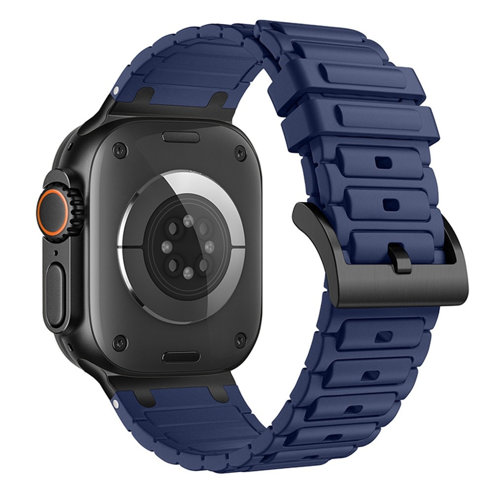 Apple Watch Series 9 45mm Tough Silicone Strap, Dunkelblau