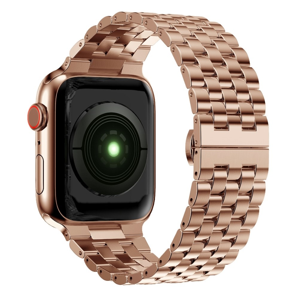 Apple Watch SE 44mm Business Armband aus Stahl roségold