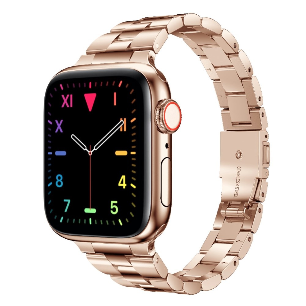 Apple Watch 45mm Series 8 Slim Armband aus Stahl Roségold