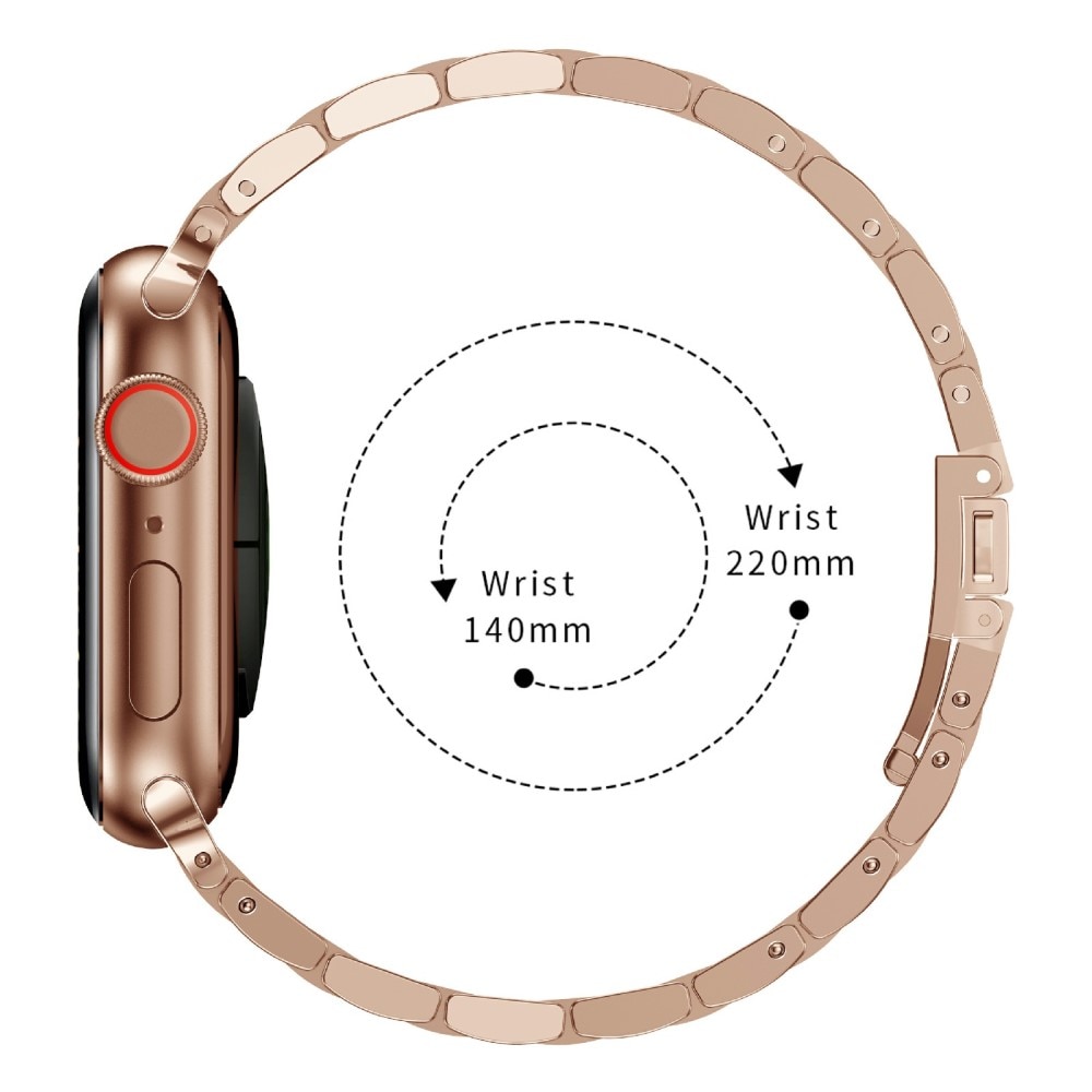 Apple Watch 45mm Series 8 Slim Armband aus Stahl Roségold