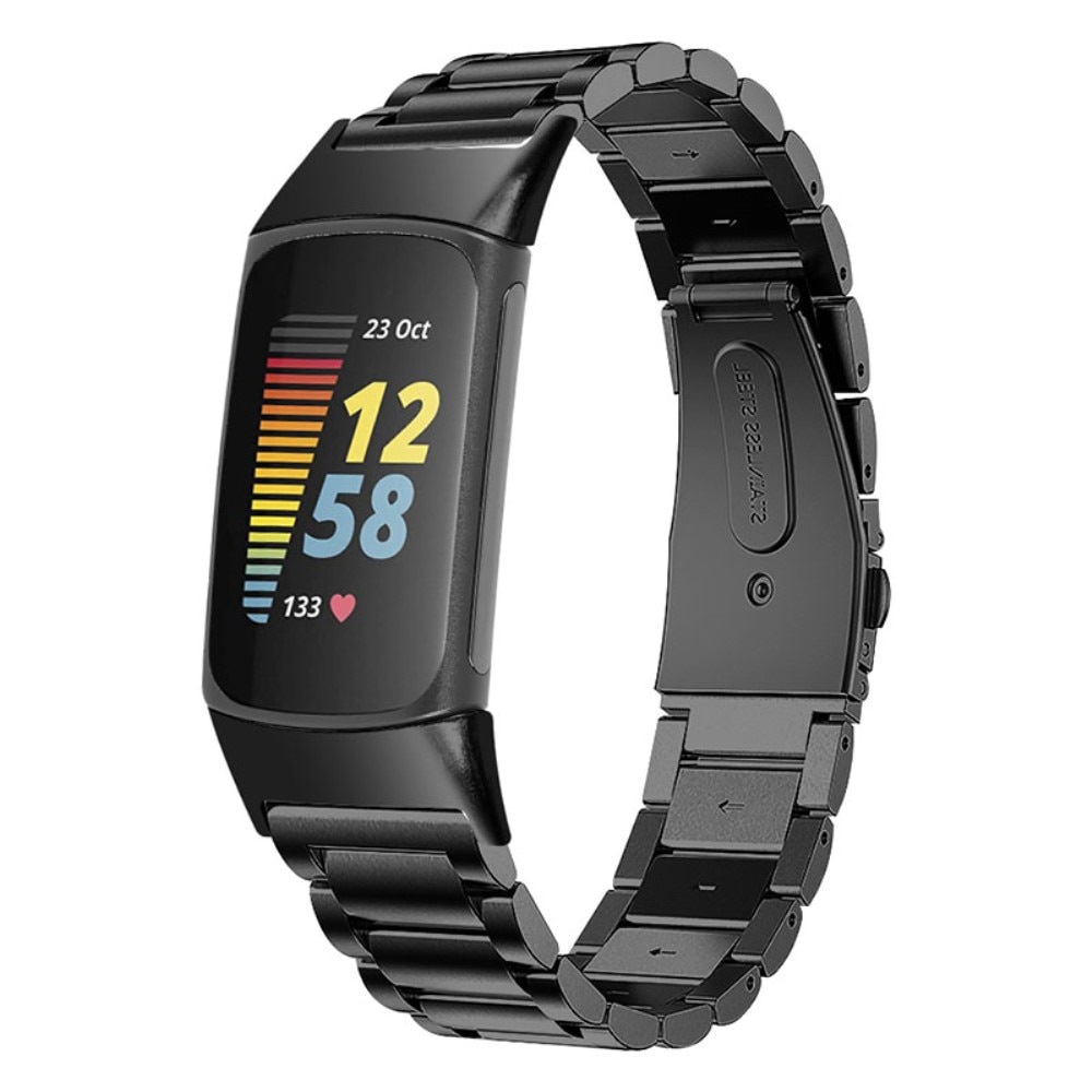 Fitbit Charge 5 Armband aus Schwarz Stahl