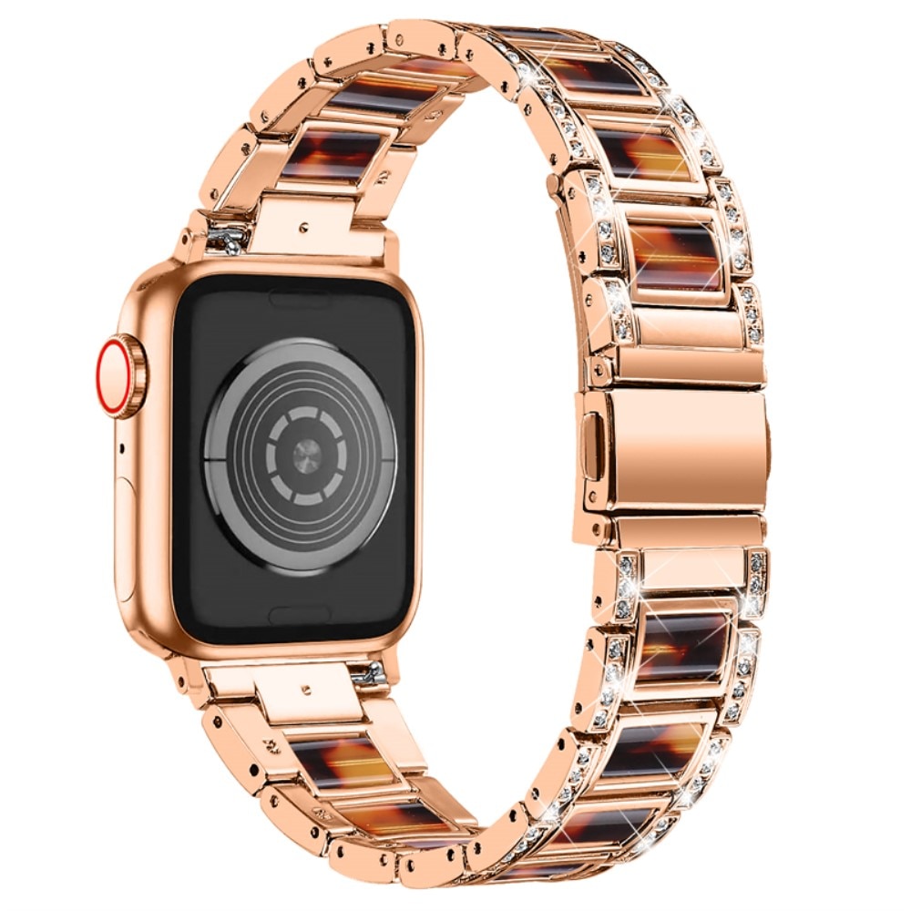 Diamond Bracelet Apple Watch Ultra 2 49mm Rosegold Coffee