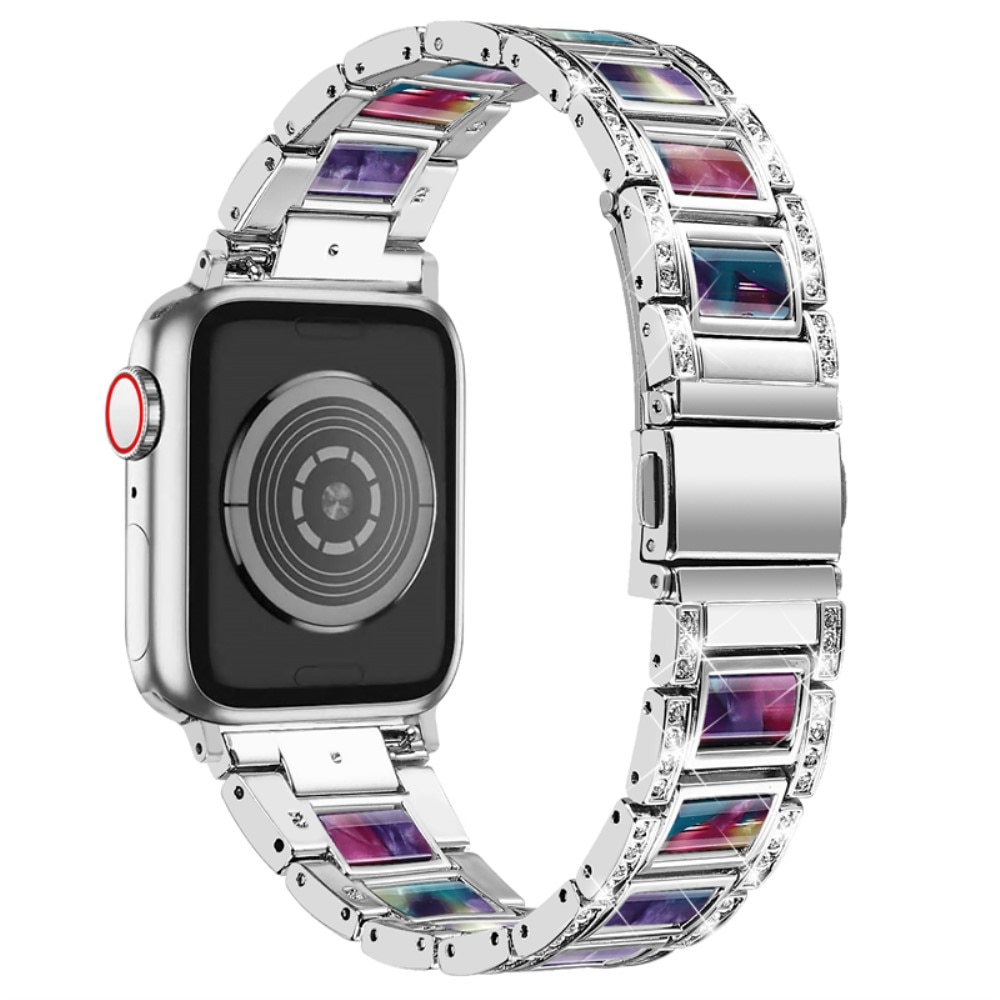 Diamond Bracelet Apple Watch 45mm Series 9 Silver Space