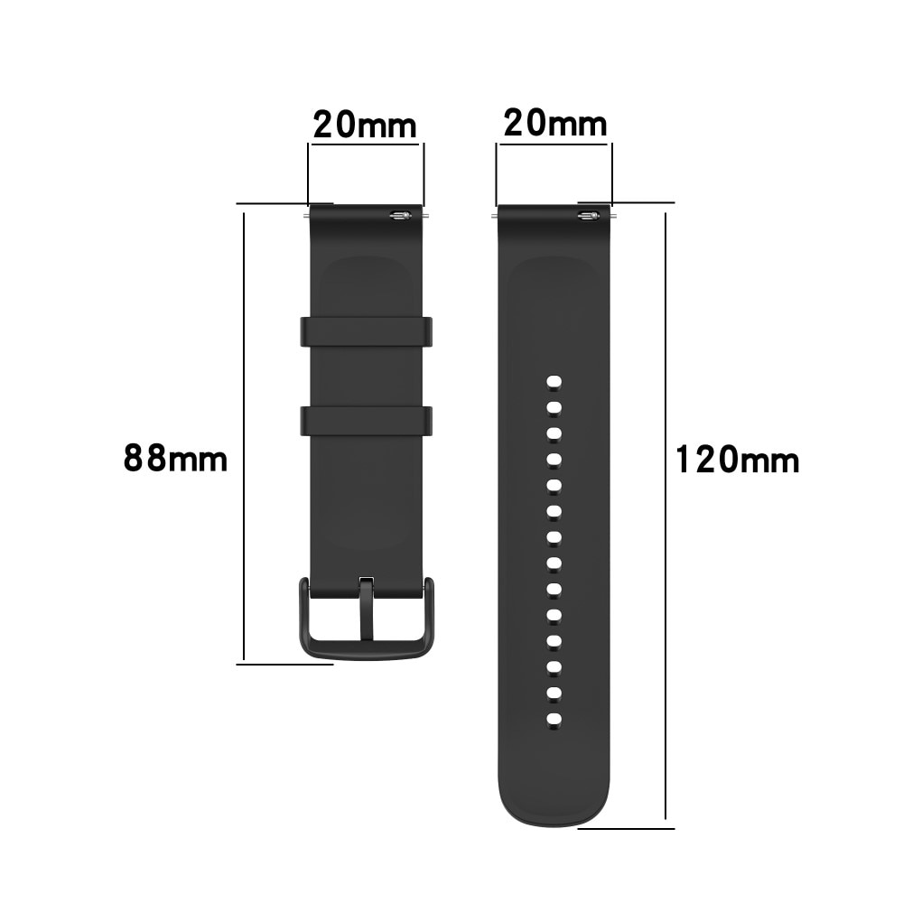 Coros Apex 2 Armband aus Silikon, schwarz