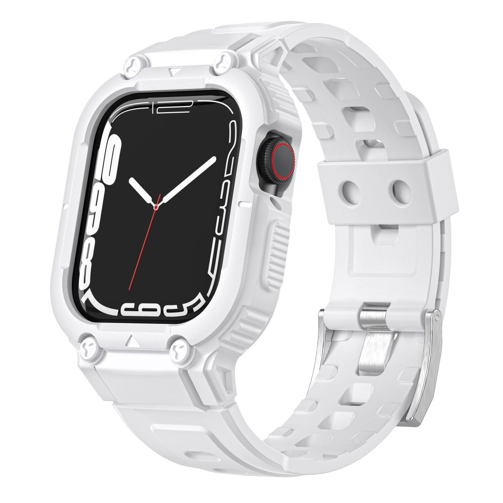 Apple Watch 41mm Series 8 Adventure Hülle+Armband weiß
