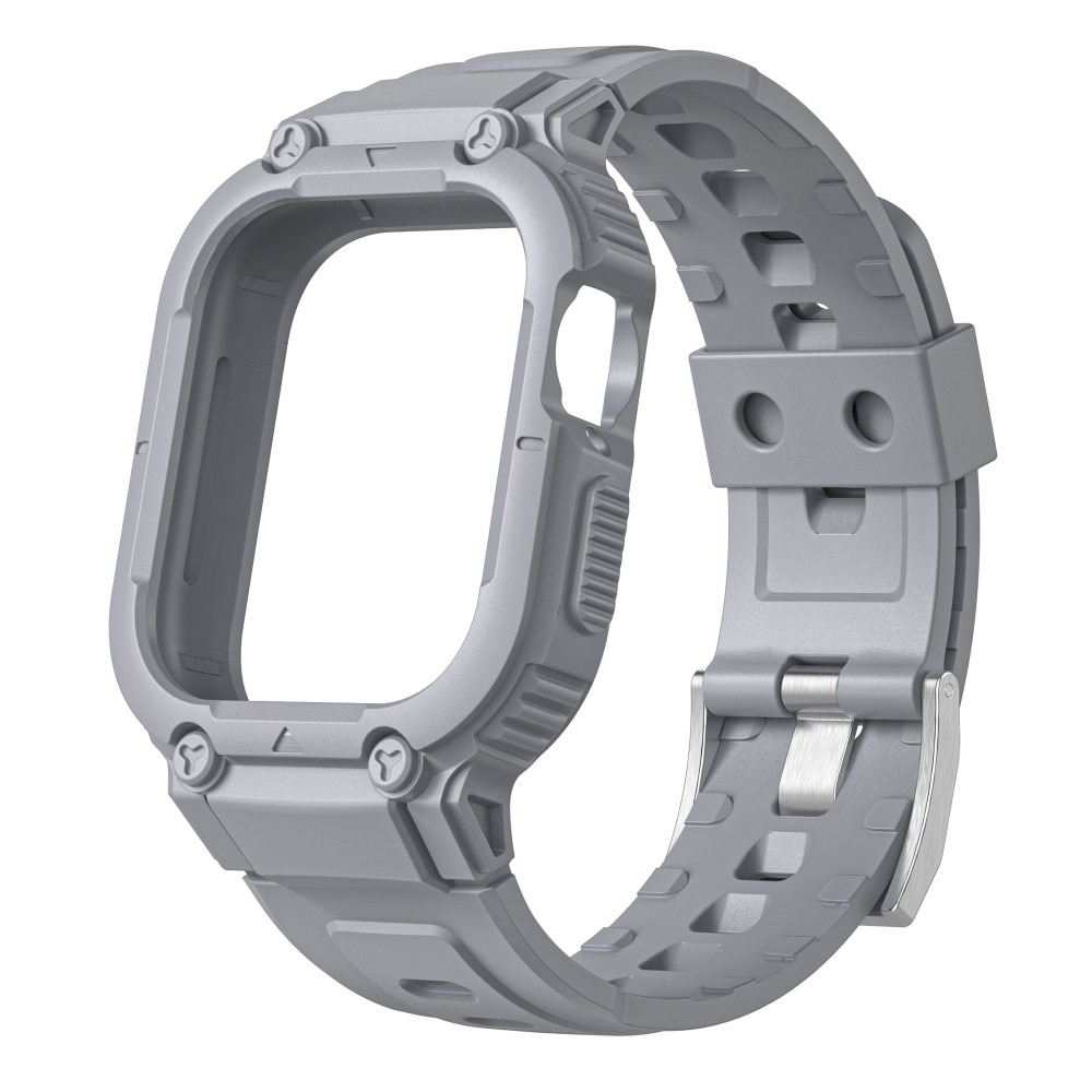 Apple Watch 45mm Series 9 Adventure Hülle + Armband grau