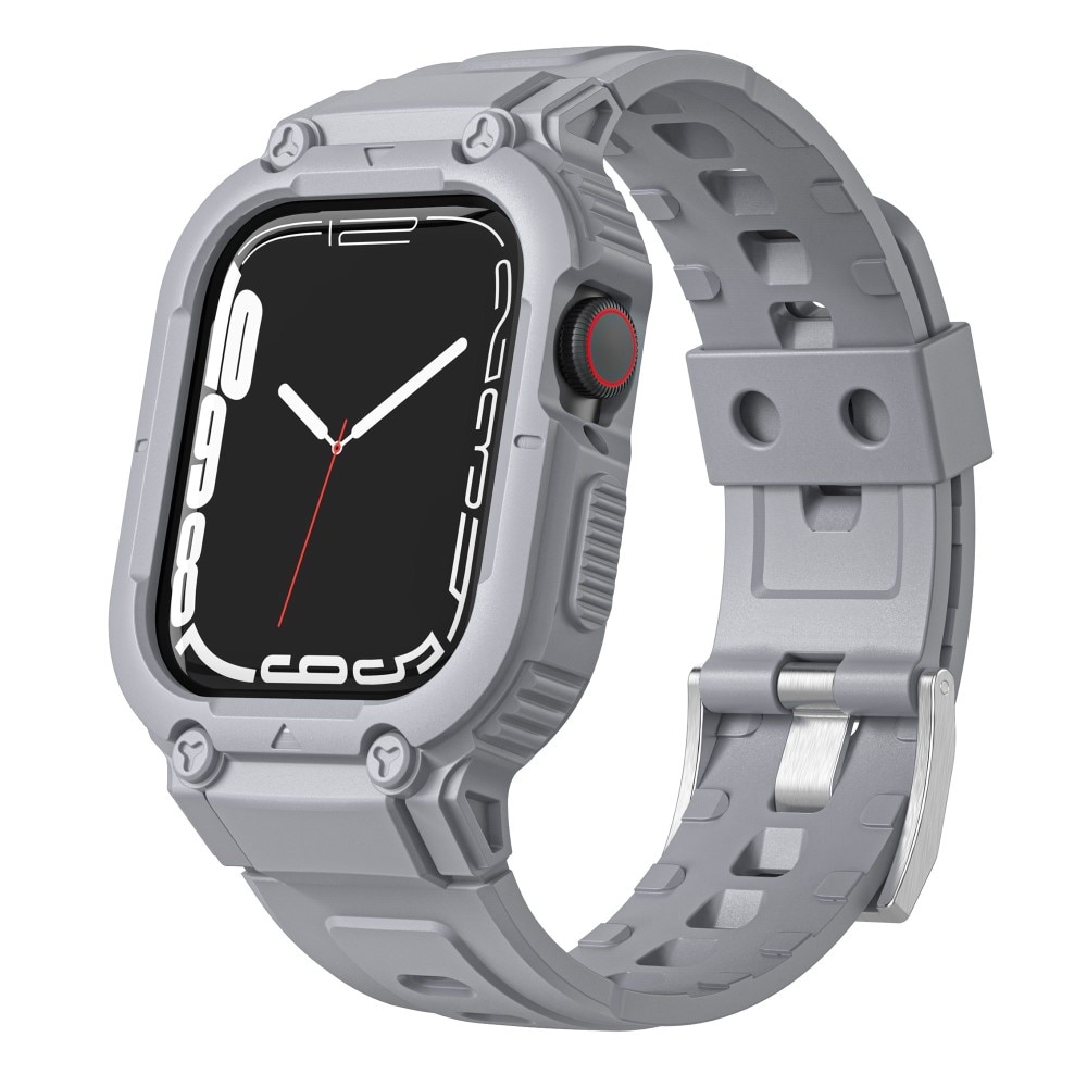 Apple Watch SE 44mm Adventure Hülle + Armband grau