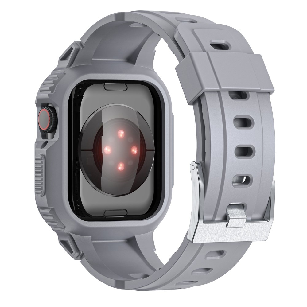 Apple Watch SE 44mm Adventure Hülle + Armband grau