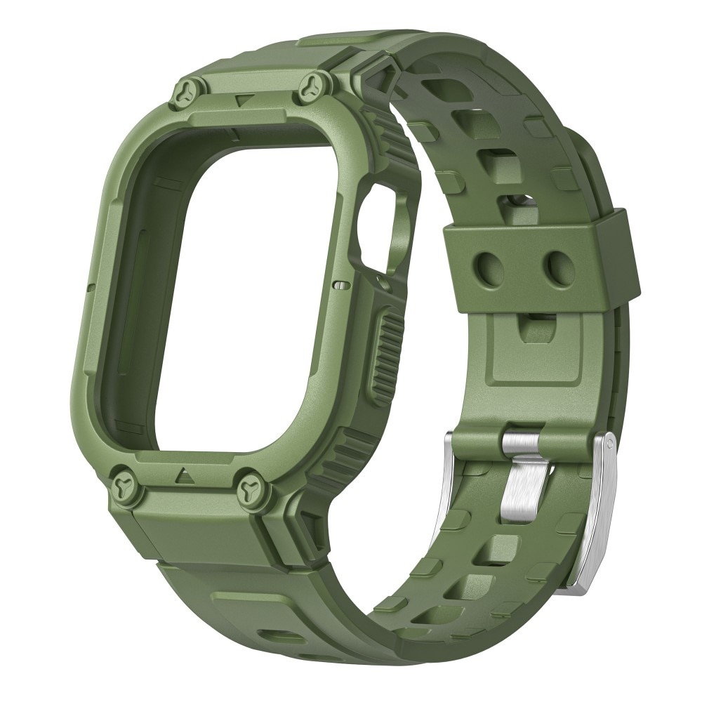 Apple Watch 45mm Series 9 Adventure Hülle + Armband grün