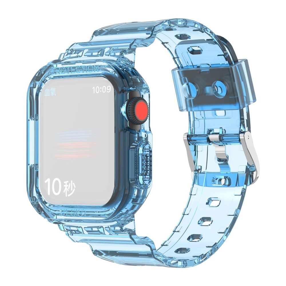 Apple Watch SE 44mm Crystal Hülle + Armband blau