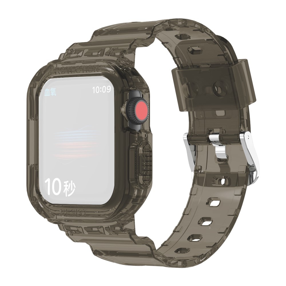 Apple Watch 41mm Series 7 Crystal Hülle + Armband grau