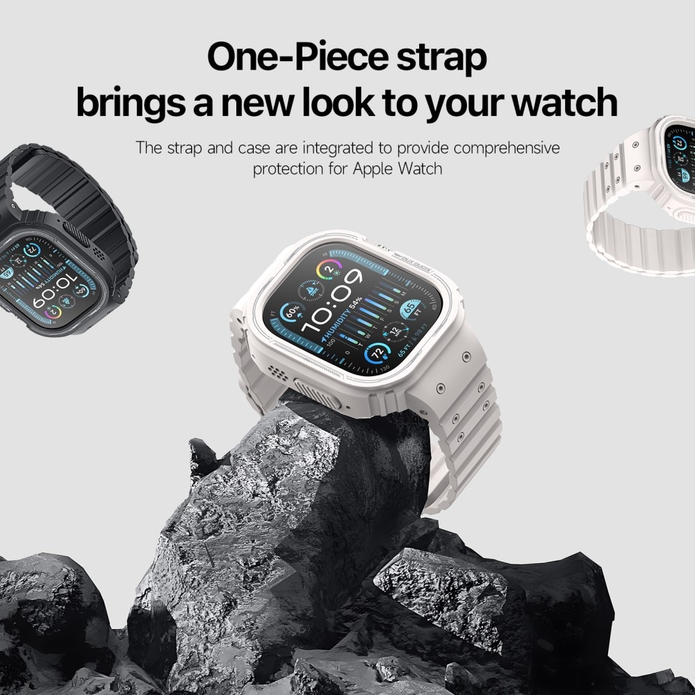 weiß Hülle Silikon 49mm Series Apple + Armband aus Dux Watch Ducis Ultra OA